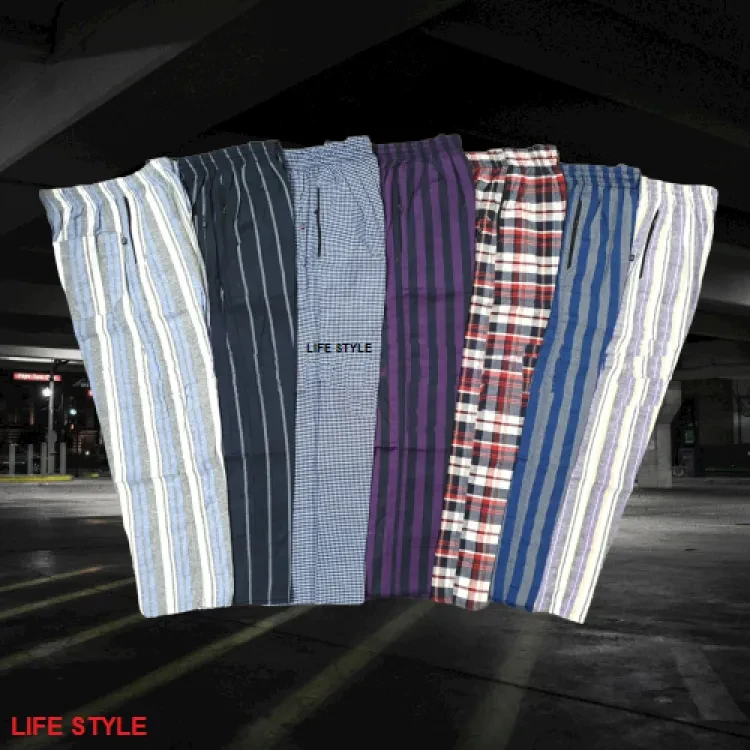 Mixed Cotton Trouser Pant For Men Random Design Multicolor - 1 Piece - Joggers For Men