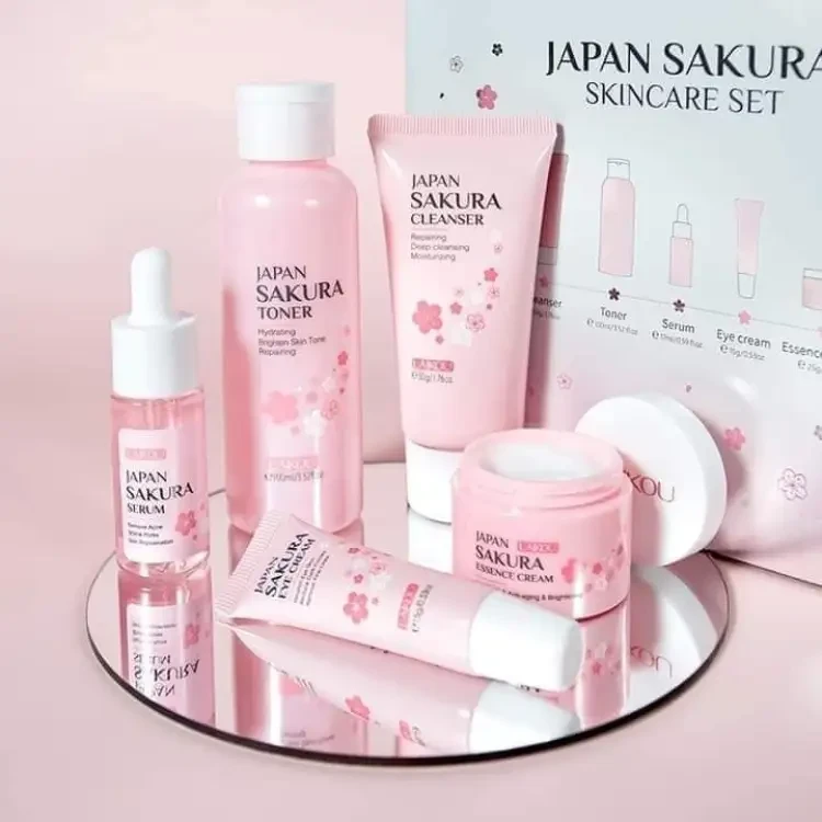 Laikou Japan Sakura Skincare face pack Set - 207 gm