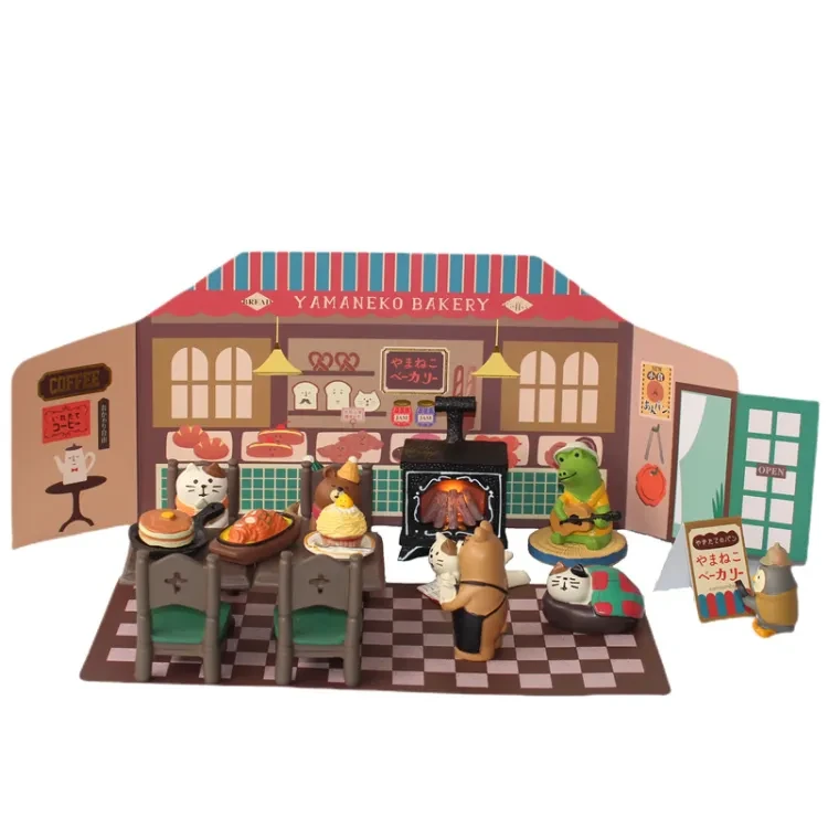 zakkaGroceries Life in Bread Cafe Resin Crafts Scene Decoration Ornaments